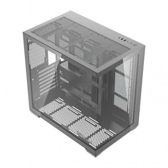 Θήκη υπολογιστή DarkFlash C280 (μαύρη) + 7 ανεμιστήρες