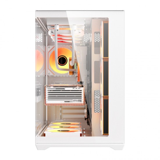 Θήκη υπολογιστή DarkFlash C280 (λευκή) + 7 ανεμιστήρες