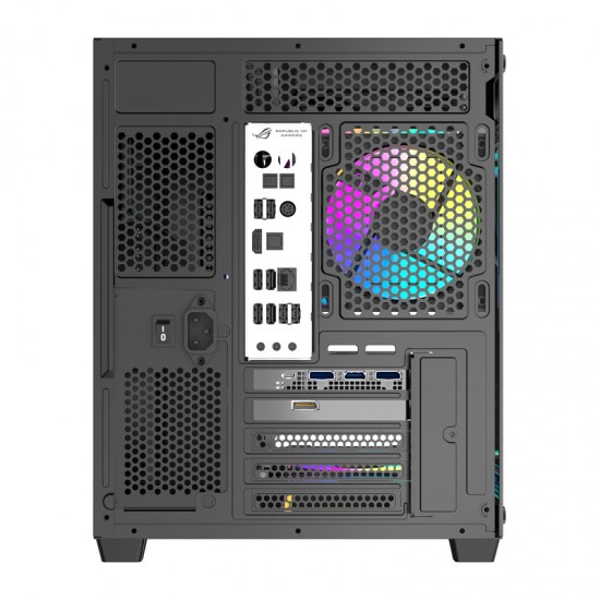 Θήκη υπολογιστή DarkFlash B275 PRO (μαύρη) + 6 ανεμιστήρες