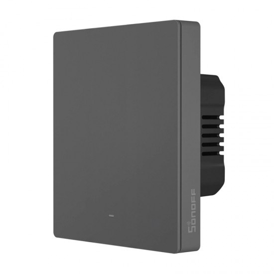 Έξυπνος επιτοίχιος διακόπτης Matter Over Wi-Fi SONOFF M5-1C-80 (1 καναλιού, για πλαίσιο, γραφίτης)