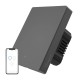 Έξυπνος επιτοίχιος διακόπτης Matter Over Wi-Fi SONOFF M5-1C-80 (1 καναλιού, για πλαίσιο, γραφίτης)