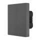 Έξυπνος επιτοίχιος διακόπτης Matter over WiFi SONOFF M5-2C-80 (2 καναλιών, για πλαίσιο, γραφίτης)