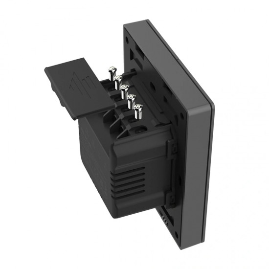 Έξυπνος επιτοίχιος διακόπτης Matter over WiFi SONOFF M5-2C-80 (2 καναλιών, για πλαίσιο, γραφίτης)