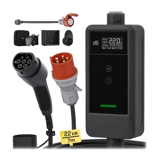 Φορητός φορτιστής ηλεκτρικών οχημάτων dé Traveler Set 22kW