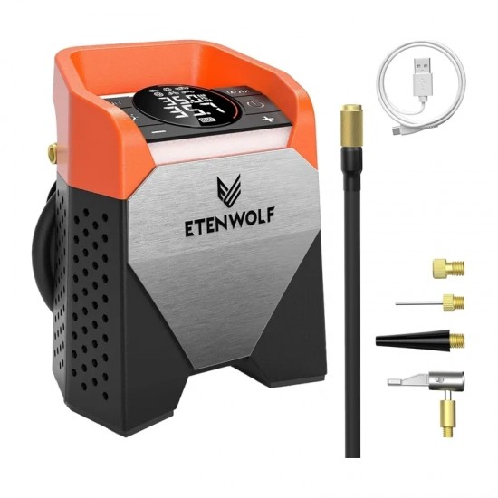 Αυτοκινήτου αεροσυμπιεστής Etenwolf S5, 11,03 bar, 15.600 mAh