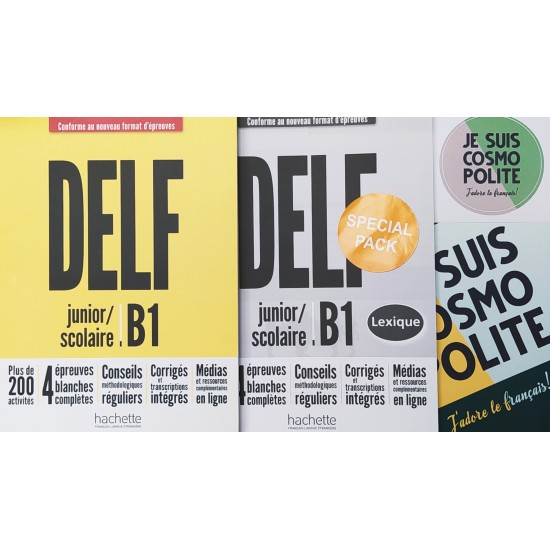 SUPER PACK DELF SCOLAIRE & JUNIOR B1 NOUVEAU FORMAT (+ LEXIQUE + CADEAU SURPRISE)