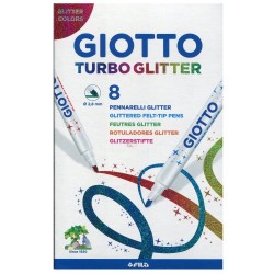 GIOTTO TURBO GLITTER ΜΑΡΚΑΔΟΡΟΙ (8 ΤΕΜ)