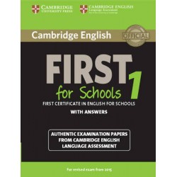 CAMBRIDGE ENGLISH FIRST FOR SCHOOLS 1 W/A N/E