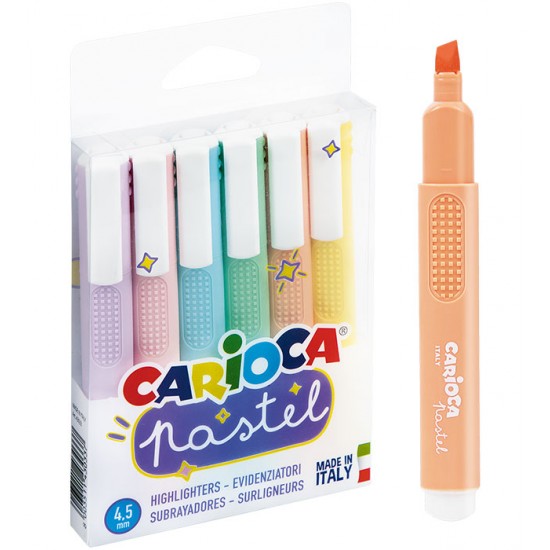 CARIOCA ΜΑΡΚΑΔΟΡΟΙ ΥΠΟΓΡΑΜΜΙΣΗΣ ΠΑΣΤΕΛ (6ΤΕΜ)