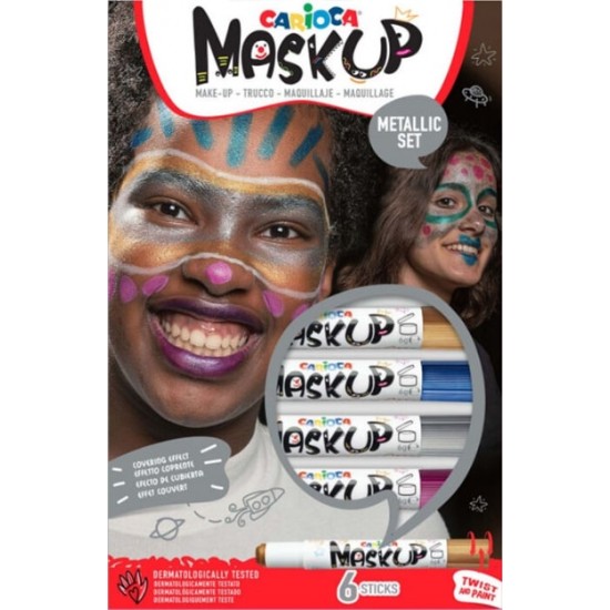 CARIOCA ΜΑΡΚΑΔΟΡΟΙ ΠΡΟΣΩΠΟΥ MASK UP METALLIC (6 TEM)