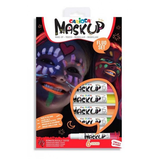 CARIOCA ΜΑΡΚΑΔΟΡΟΙ ΠΡΟΣΩΠΟΥ MASK UP NEON (6 TEM)