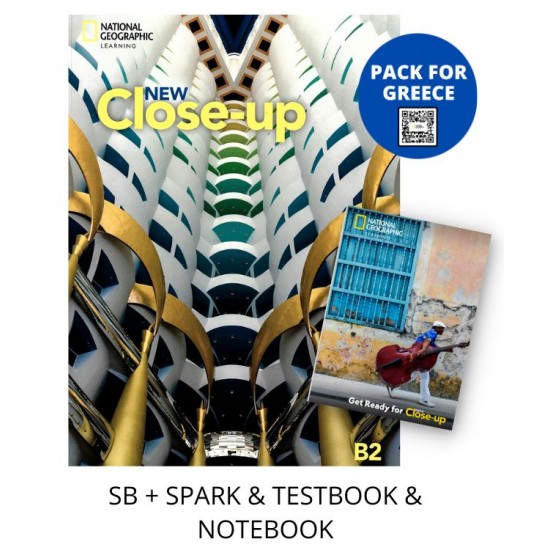 NEW CLOSE-UP B2 PACK FOR GREECE (SB + SPARK & TESTBOOK & NOTEBOOK)
