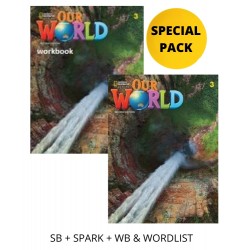 OUR WORLD 3 SPECIAL PACK FOR GREECE (SB + SPARK + WB & WORDLIST) BRIT. ED 2ND ED