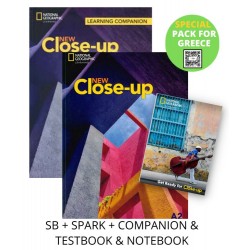 NEW CLOSE-UP A2 SPECIAL PACK FOR GREECE (SB + SPARK + COMPANION & TESTBOOK & NOTEBOOK)