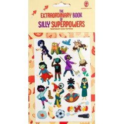 THE EXTRAORDINARY BOOK OF SILLY SUPERPOWERS TEMPORARY TATTOOS FOR KIDS ΠΡΟΣΩΡΙΝΑ ΤΑΤΟΥΑΖ ΓΙΑ ΠΑΙΔΙΑ