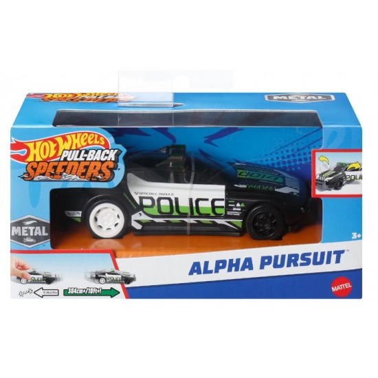 HOT WHEELS ΑΥΤΟΚΙΝΗΤΑΚΙΑ PULL BACK (ALPHA PERSUIT) - HLW11