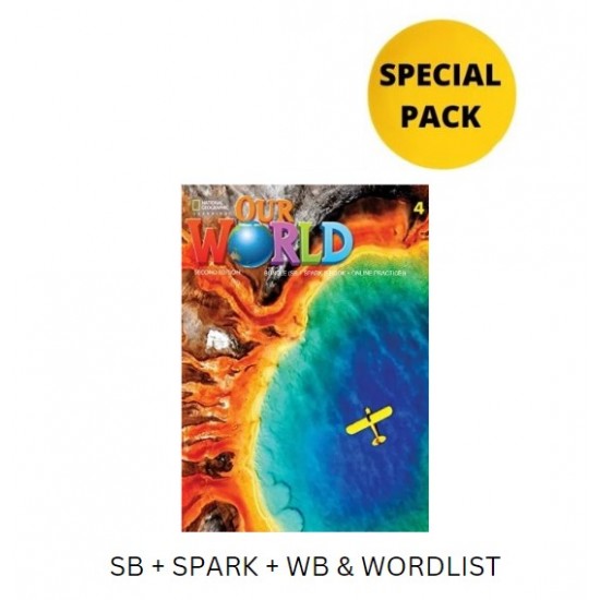 OUR WORLD 4 SPECIAL PACK FOR GREECE (SB + SPARK + WB & WORDLIST) BRIT. ED 2ND ED