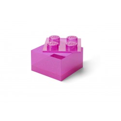 LEGO® ΚΟΥΤΙ ΑΠΟΘΗΚΕΥΣΗΣ ΤΕΤΡΑΓΩΝΟ ΜΕΓΑΛΟ ΡΟΖ ΜΕ GLITTER - 40090801