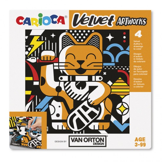 CARIOCA ΣΧΕΔΙΑ ΖΩΓΡΑΦΙΚΗΣ VELVET ARTWORKS: VAN ORTON (4 ΤΕΜ)