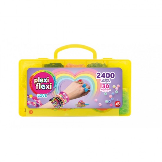 PLEXI FLEXI LOVE ΘΗΚΗ ΜΕ 2400 ΛΑΣΤΙΧΑΚΙΑ & 30 ΑΞΕΣΟΥΑΡ (2 ΧΡΩΜΑΤΑ - ΤΥΧΑΙΑ ΕΠΙΛΟΓΗ)