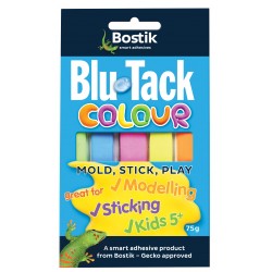 BLU TACK COLOUR 75GR (6 ΧΡΩΜΑΤΑ - 10 ΤΜΧ)