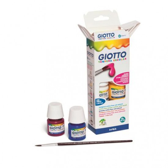 GIOTTO ΣΕΤ ΤΕΜΠΕΡΕΣ 25ML (6 ΧΡ) ΜΕ ΠΙΝΕΛΟ
