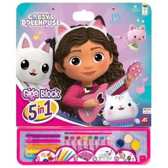 ΣΕΤ ΖΩΓΡΑΦΙΚΗΣ GIGA BLOCK 5 IN 1 GABBY'S DOLLHOUSE