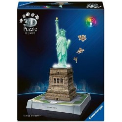3D PUZZLE ΔΙΑΣΗΜΑ ΚΤΙΡΙΑ ICONICS ΑΓΑΛΜΑ ΤΗΣ ΕΛΕΥΘΕΡΙΑΣ NIGHT EDITION 108ΤΜΧ
