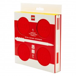 LEGO® ΤΕΤΡΑΔΙΟ ΠΟΥ ΚΛΕΙΔΩΝΕΙ ΜΕ Gel ΣΤΥΛΟ ΤΕΤΡΑΓΩΝΟ ΚΟΚΚΙΝΟ