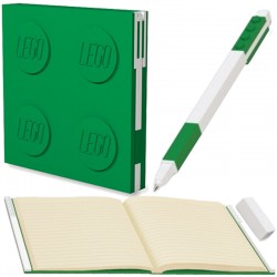 LEGO® ΤΕΤΡΑΔΙΟ ΠΟΥ ΚΛΕΙΔΩΝΕΙ ΜΕ GEL ΣΤΥΛΟ ΤΕΤΡΑΓΩΝΟ ΠΡΑΣΙΝΟ