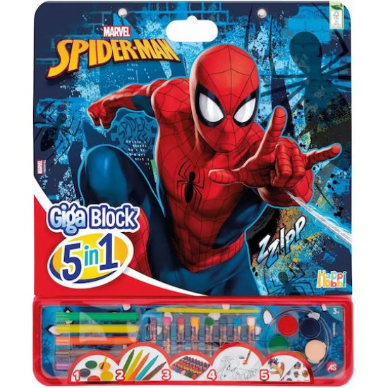 ΣΕΤ ΖΩΓΡΑΦΙΚΗΣ GIGA BLOCK 5 IN 1 SPIDERMAN EVERGREEN