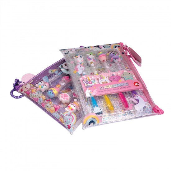 ΣΕΤ STATIONERY 4 ΣΤΥΛΟ & ΑΞΕΣΟΥΑΡ (2 ΣΧΕΔΙΑ - ΤΥΧΑΙΑ ΕΠΙΛΟΓΗ)