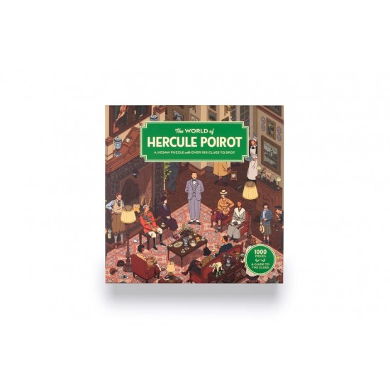 THE WORLD OF HERCULE POIROT : A JIGSAW PUZZLE WITH OVER 100 CLUES TO SPOT - 1000 PIECES
