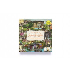 THE WORLD OF JANE AUSTEN : A JIGSAW PUZZLE WITH 60 CHARACTERS AND GREAT HOUSES TO FIND - 1000 PIECES