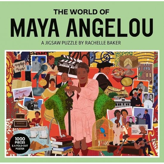 THE WORLD OF MAYA ANGELOU - A 1000-PIECE JIGSAW PUZZLE BY RACHELLE BAKER