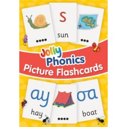 JOLLY PHONICS PICTURE FLASH CARDS : IN PRECURSIVE LETTERS