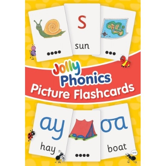 JOLLY PHONICS PICTURE FLASH CARDS : IN PRECURSIVE LETTERS