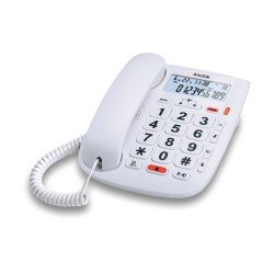 Alcatel Ενσύρματο τηλέφωνο με αναγνώριση κλήσης και μεγάλα πλήκτρα Λευκό TMAX20